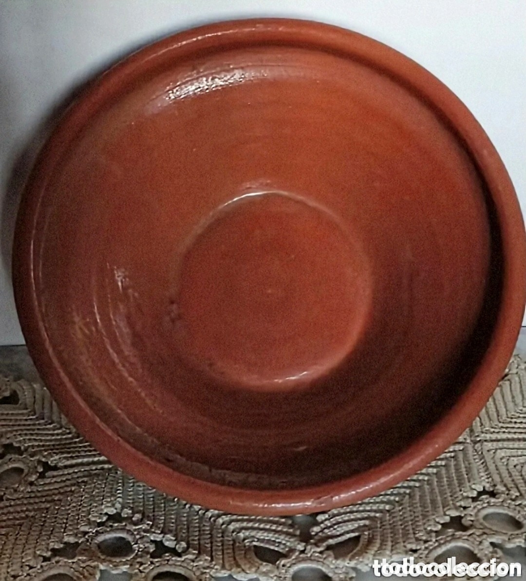 Antig&uuml;edades: Lebrillo Antiguo de Barro Vidriado - Foto 1