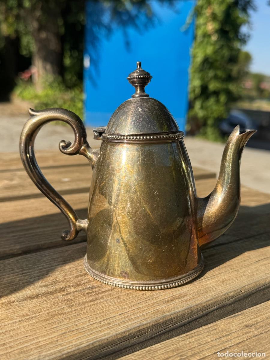 Antig&uuml;edades: Tetera ego&iacute;sta marca inglesa mappin & webb&rsquo;s London sheffield metal plateado 13 cm
