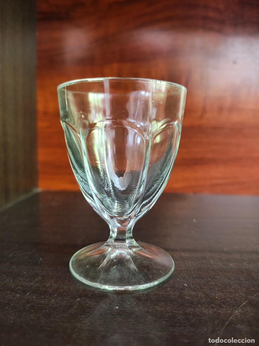 Antig&uuml;edades: Juego 6 copas agua cristal vintage