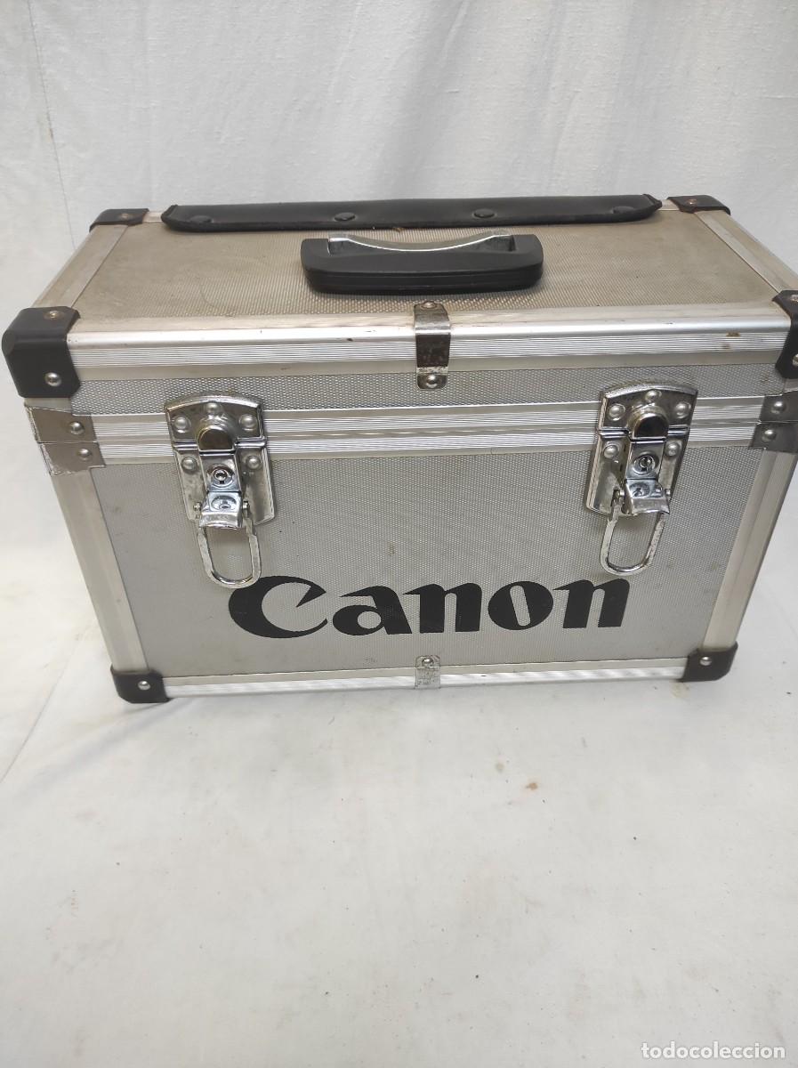 Antig&uuml;edades: Preciosa caja Canon de aluminio, en buen estado.