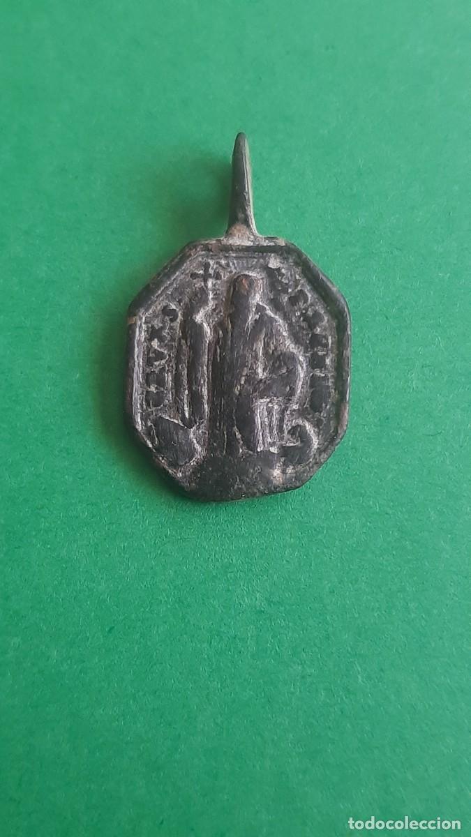 Antig&uuml;edades: (MEDALLA)(S XVI-XVII) MEDALLA ANTIGUA SANTA B&Aacute;RBARA SAN BENEDICTO