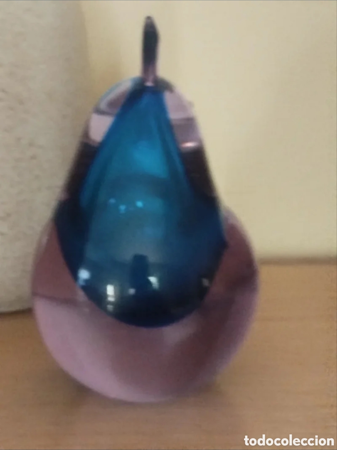 Antig&uuml;edades: P&aacute;jaro cristal Murano azul - Foto 2
