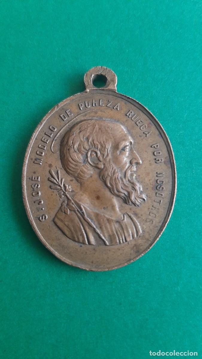 Antig&uuml;edades: (MEDALLA)(S XIX) MEDALLA ANTIGUA SAN JOSE&bull; &Aacute;NGEL GUARDIAN