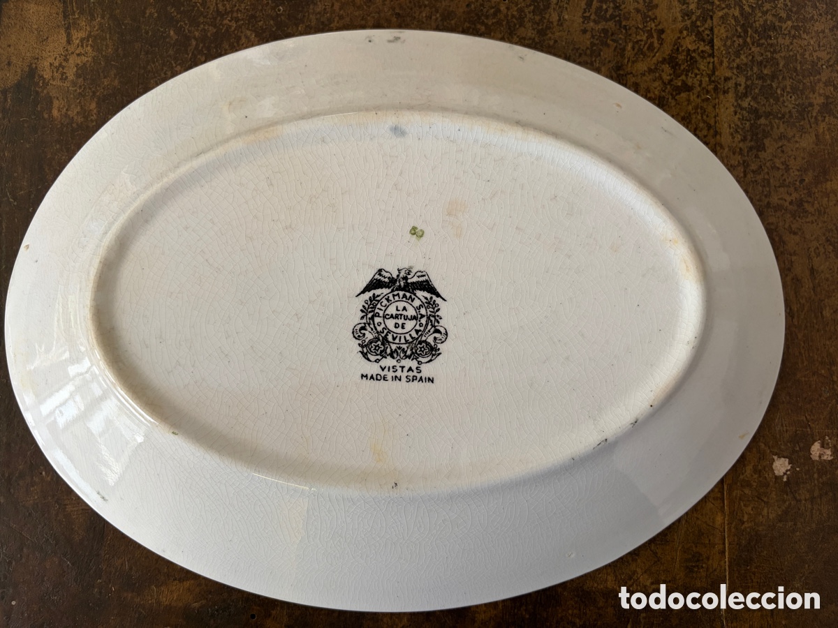 Antig&uuml;edades: Bandeja,La Cartuja de Sevilla. - Foto 2