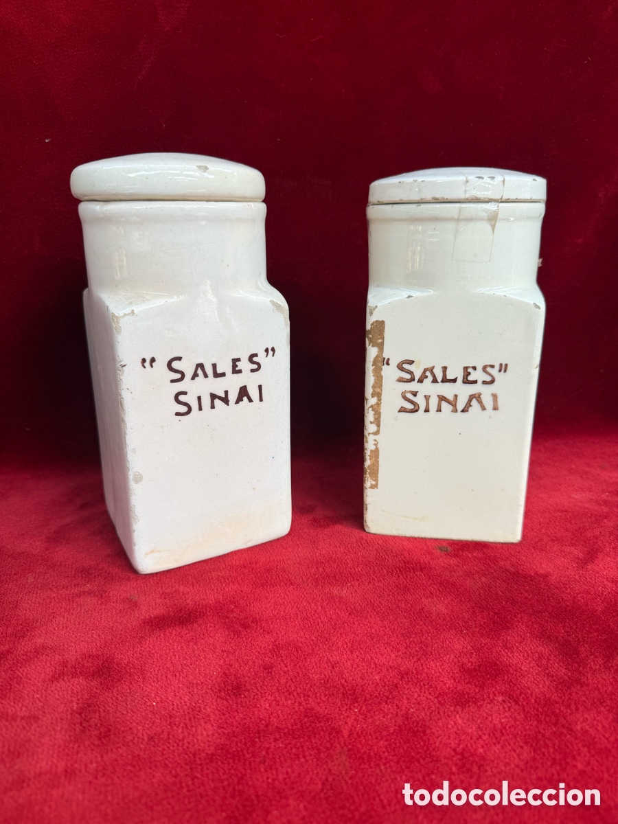 Antig&uuml;edades: Lote de dos antiguos y muy bonitos botes de sales Sinay!