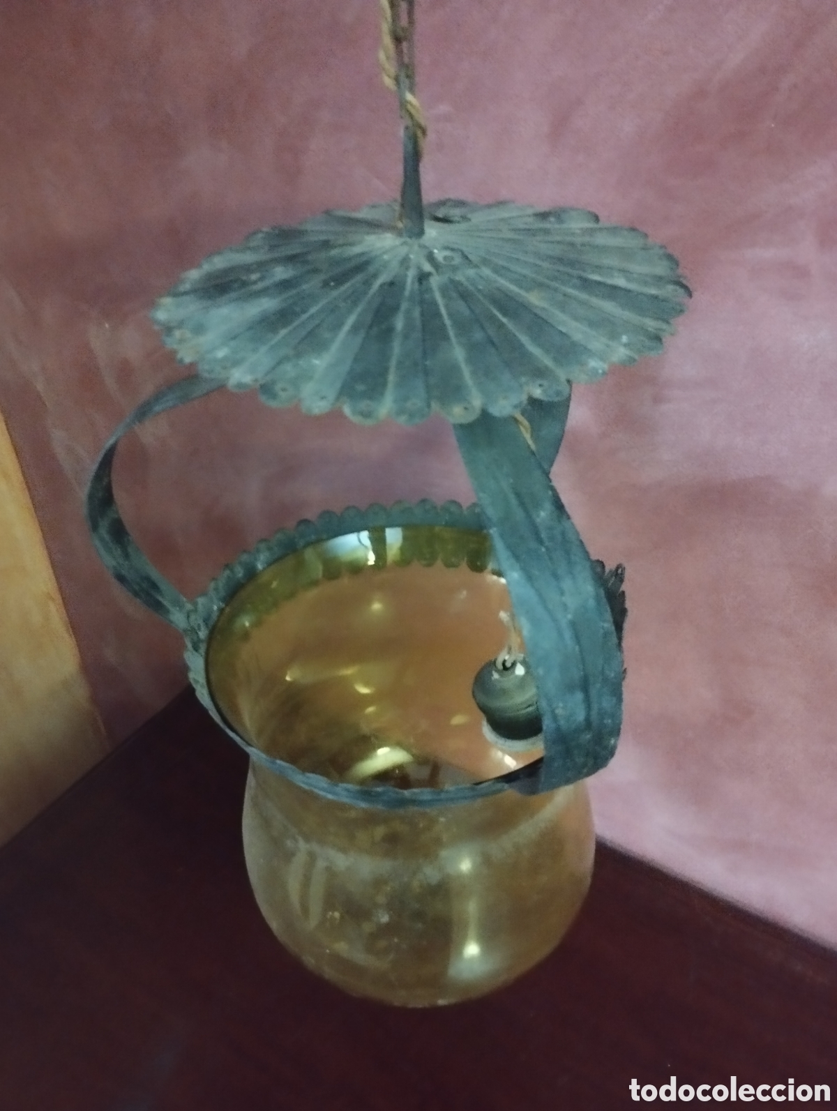 Antig&uuml;edades: Farol antiguo de metal - Foto 2