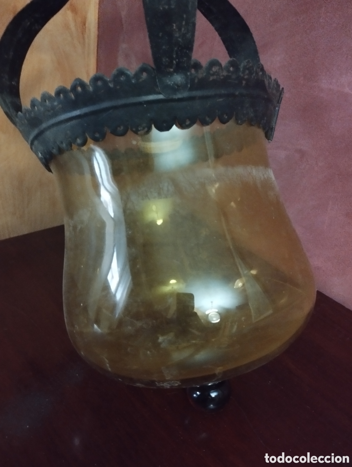 Antig&uuml;edades: Farol antiguo de metal - Foto 3
