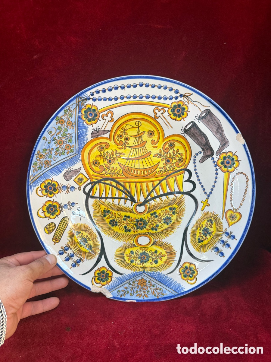 Antig&uuml;edades: Bonito plato de novia,De Demana,de coleccion!