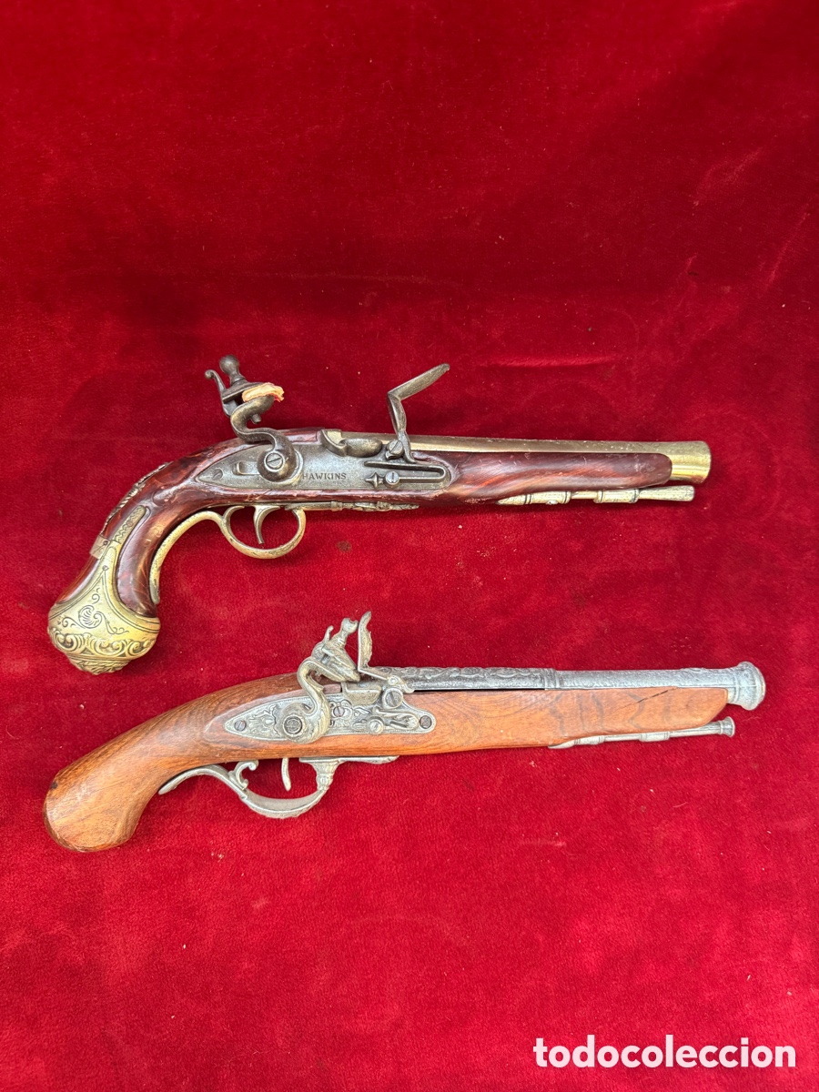 Antig&uuml;edades: Lote de dos pistolas(Replicas)De Chispa sig.XVII