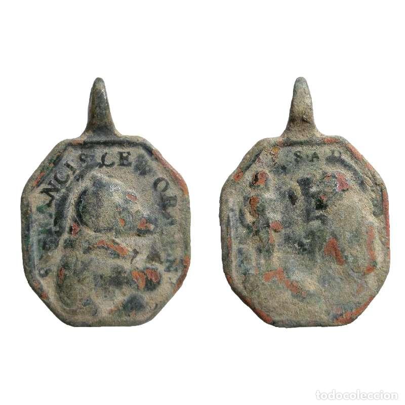 Antig&uuml;edades: Antigua Medalla Religiosa, siglo XVIII. San Francisco. 936-M