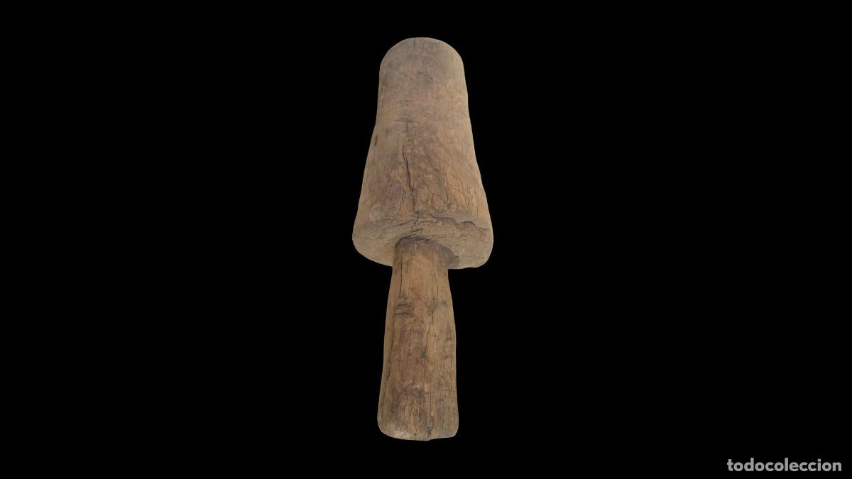 Antiques: MAZA/PIL&Oacute;N DE MADERA MACIZA - MADERA DE MOPANE - TALLADO A MANO - MACHACADOR