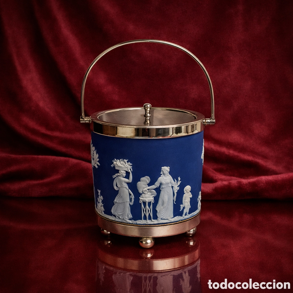Antiguidades: Cubitera Wedgwood Siglo XIX