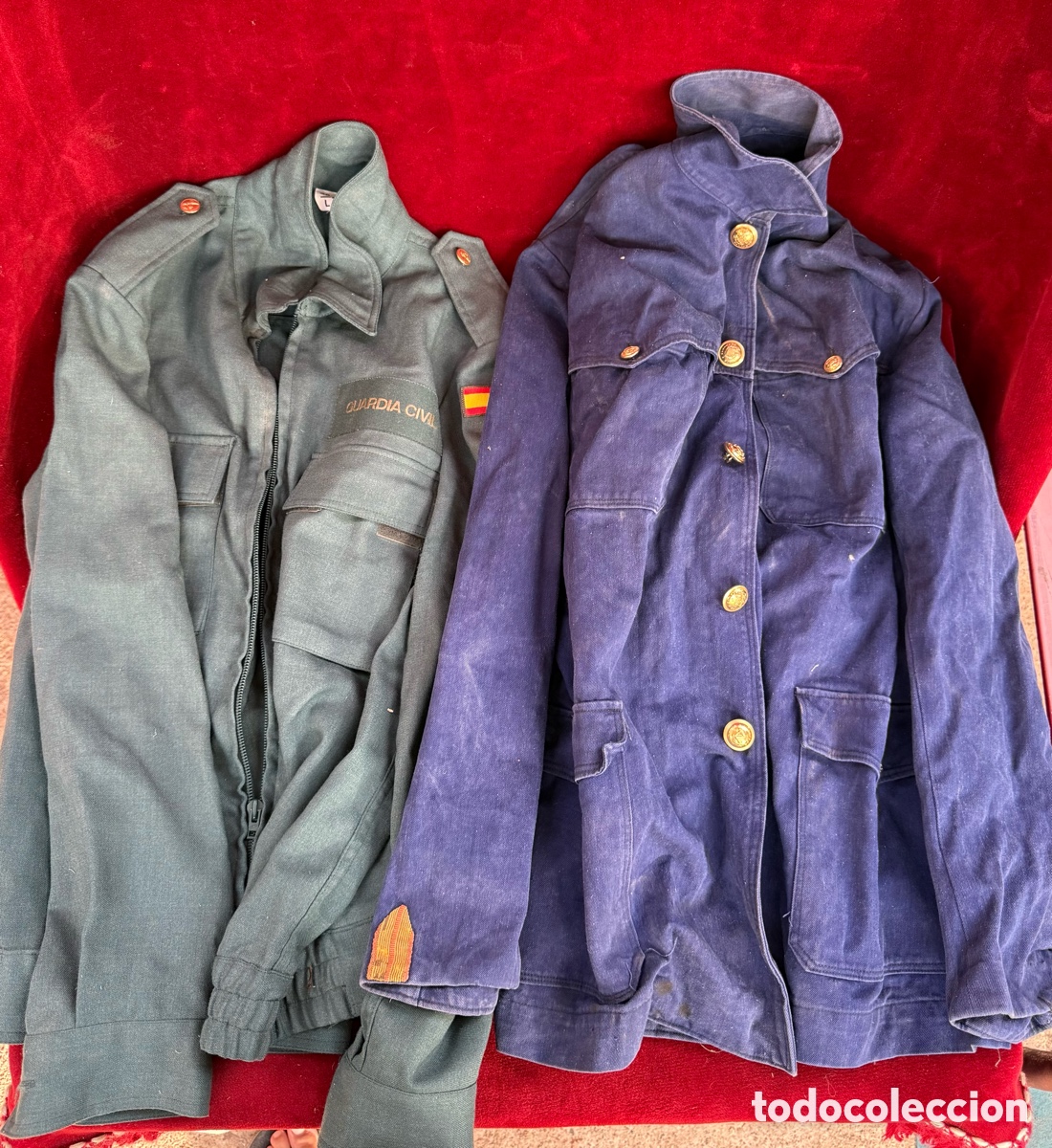 Antiquit&auml;ten: Lote Chaquetas de Bomberos y Guardia Civil!