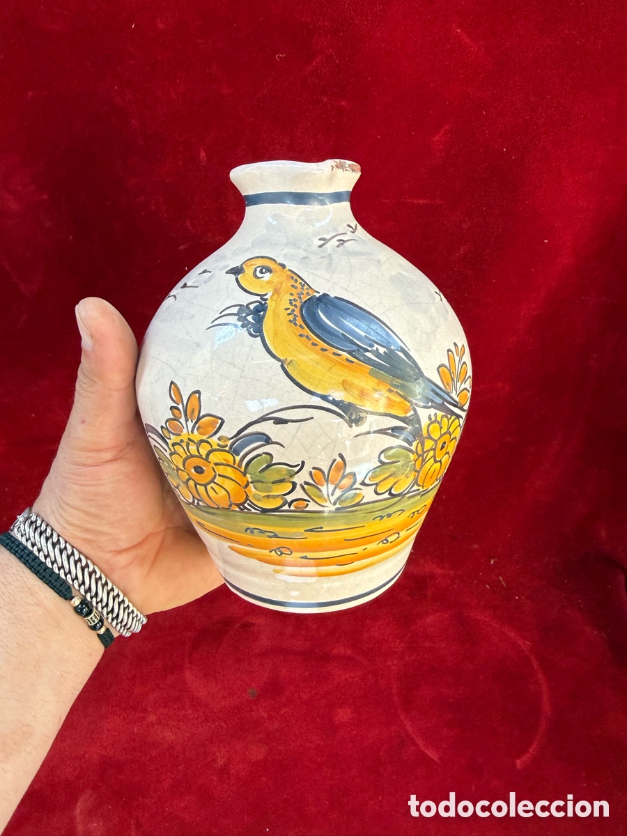 Antiques: Antigua aceitera de ceramica de Talavera!