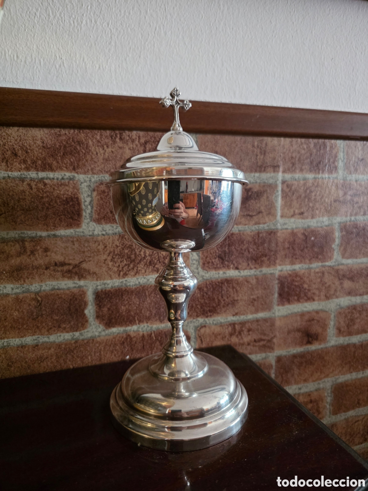 Antig&uuml;edades: Copa lit&uacute;rgica plateado y dorada
