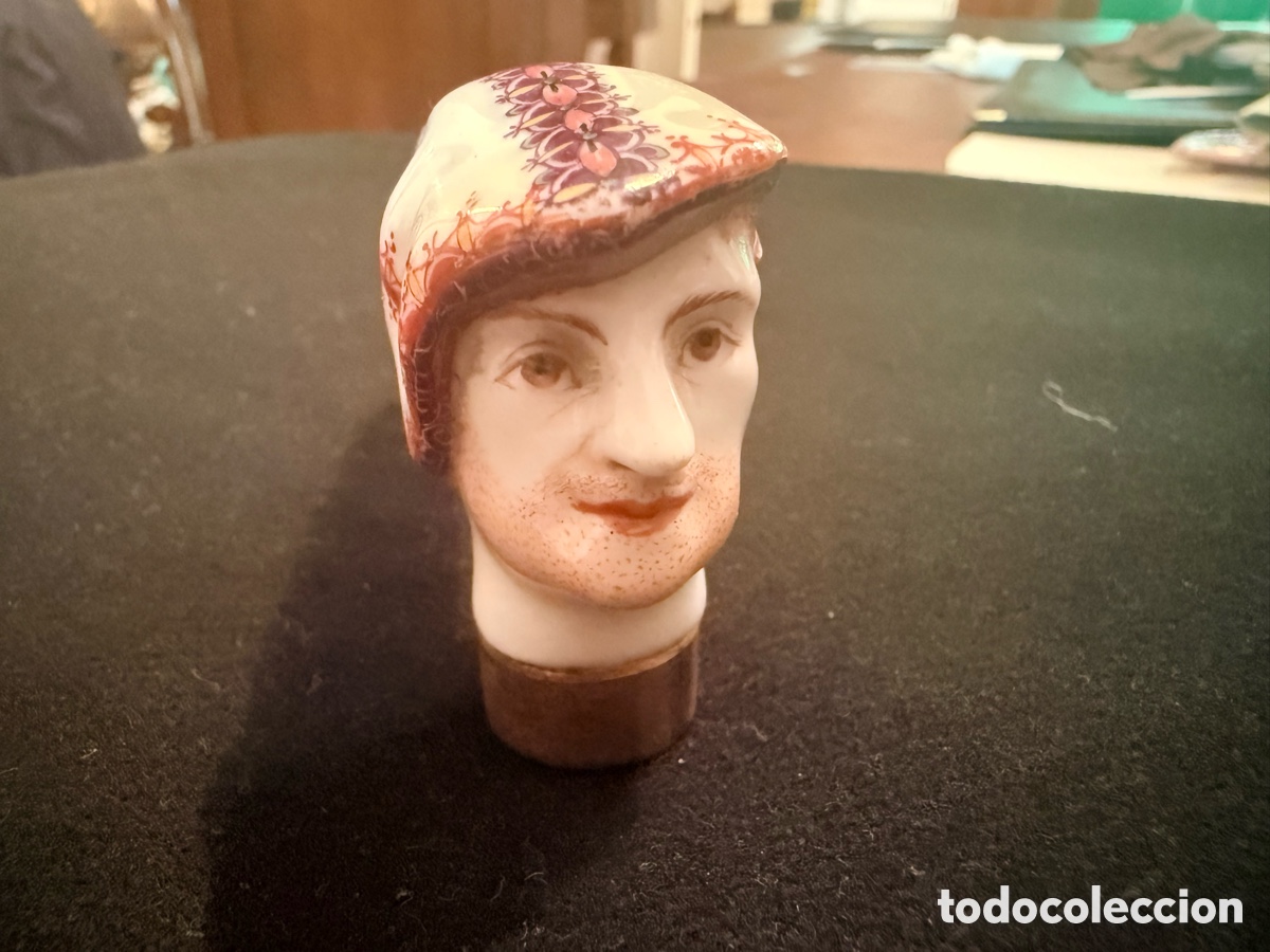 Antig&uuml;edades: Mango de bast&oacute;n Meissen? siglo XVIII