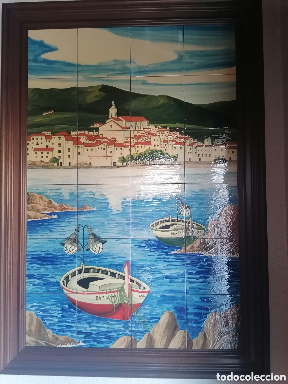 Antig&uuml;edades: Gran cuadro cer&aacute;mico de Cadaqu&eacute;s (Josep Torres - La Bisbal)