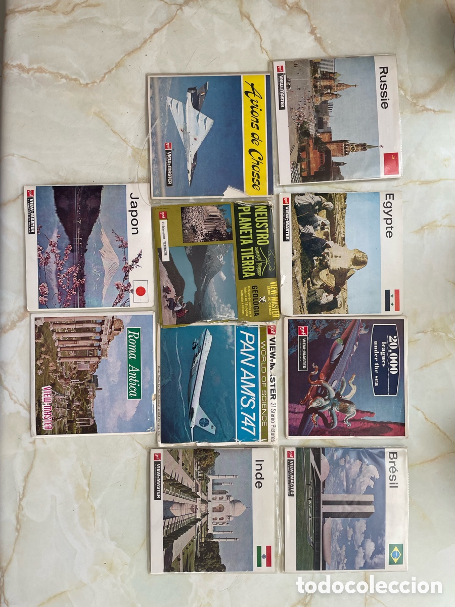 Antig&uuml;edades: View M&aacute;ster y 10 sobres tem&aacute;ticos con discos - Foto 1