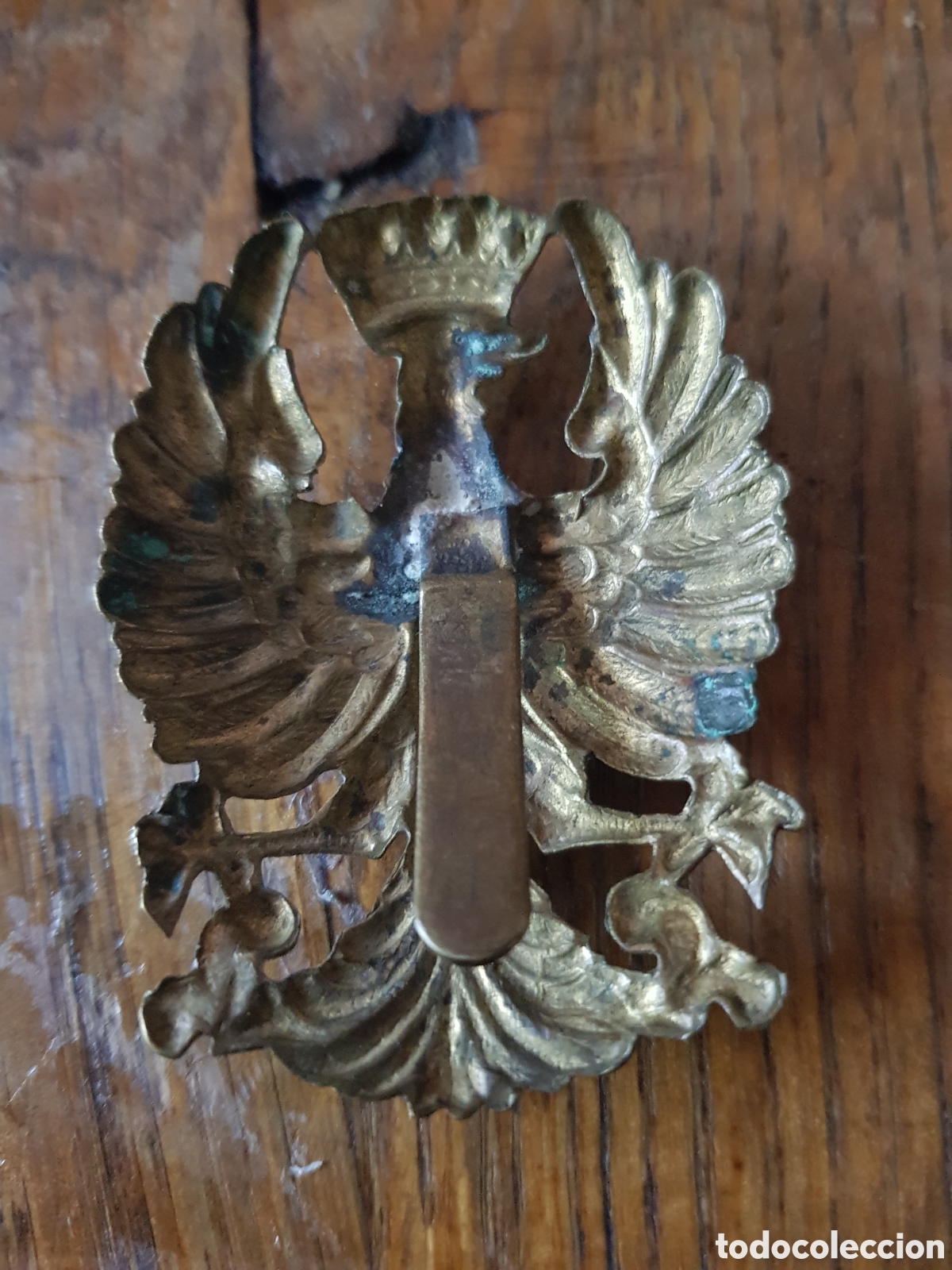 Antig&uuml;edades: ANTIGUA PLACA PARA CASCO EPOCA DE FRANCO - Foto 2