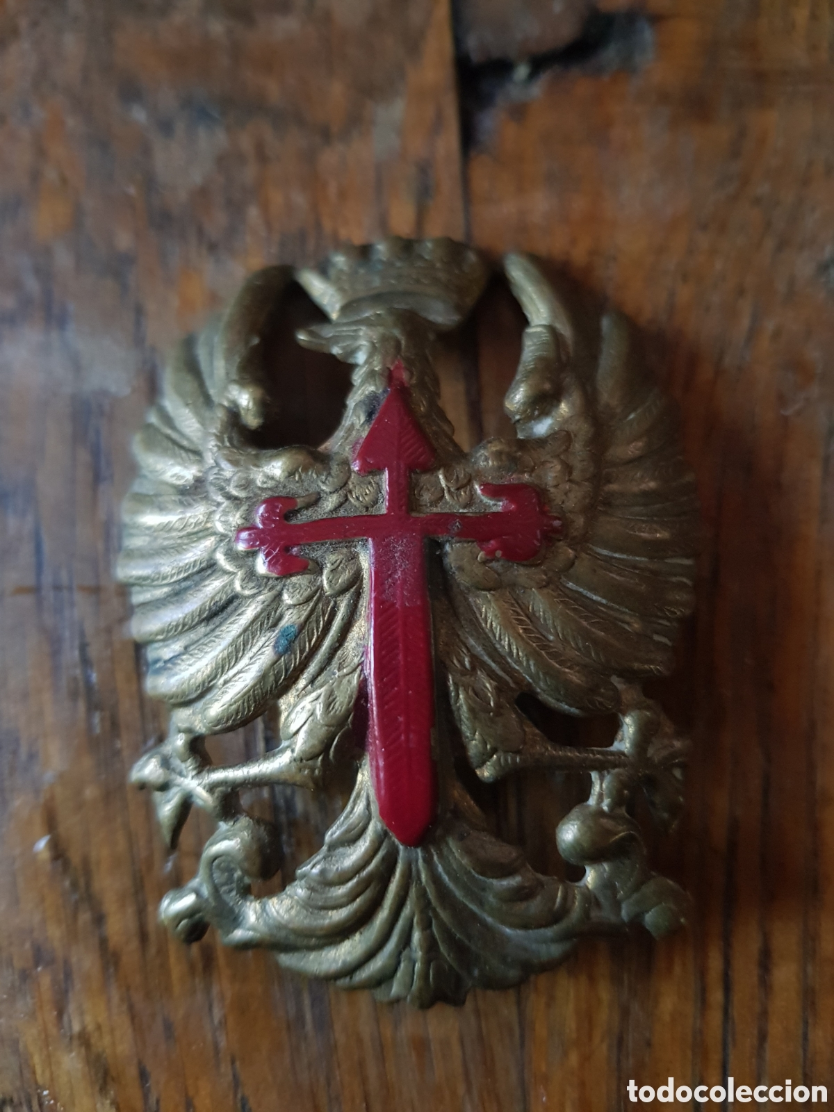 Antig&uuml;edades: ANTIGUA PLACA PARA CASCO EPOCA DE FRANCO