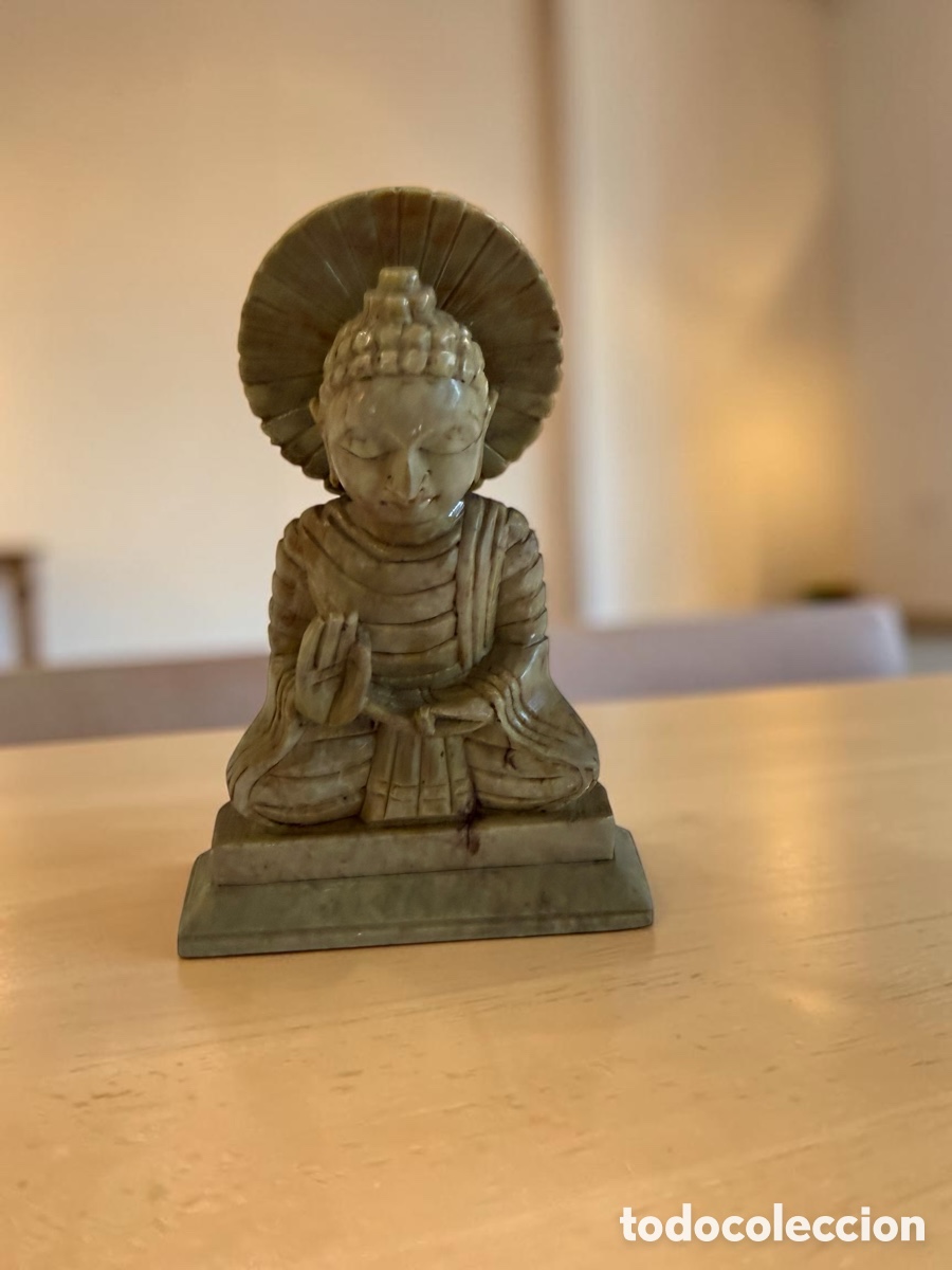 Antig&uuml;edades: Buda de marmol 16 cm - Foto 2