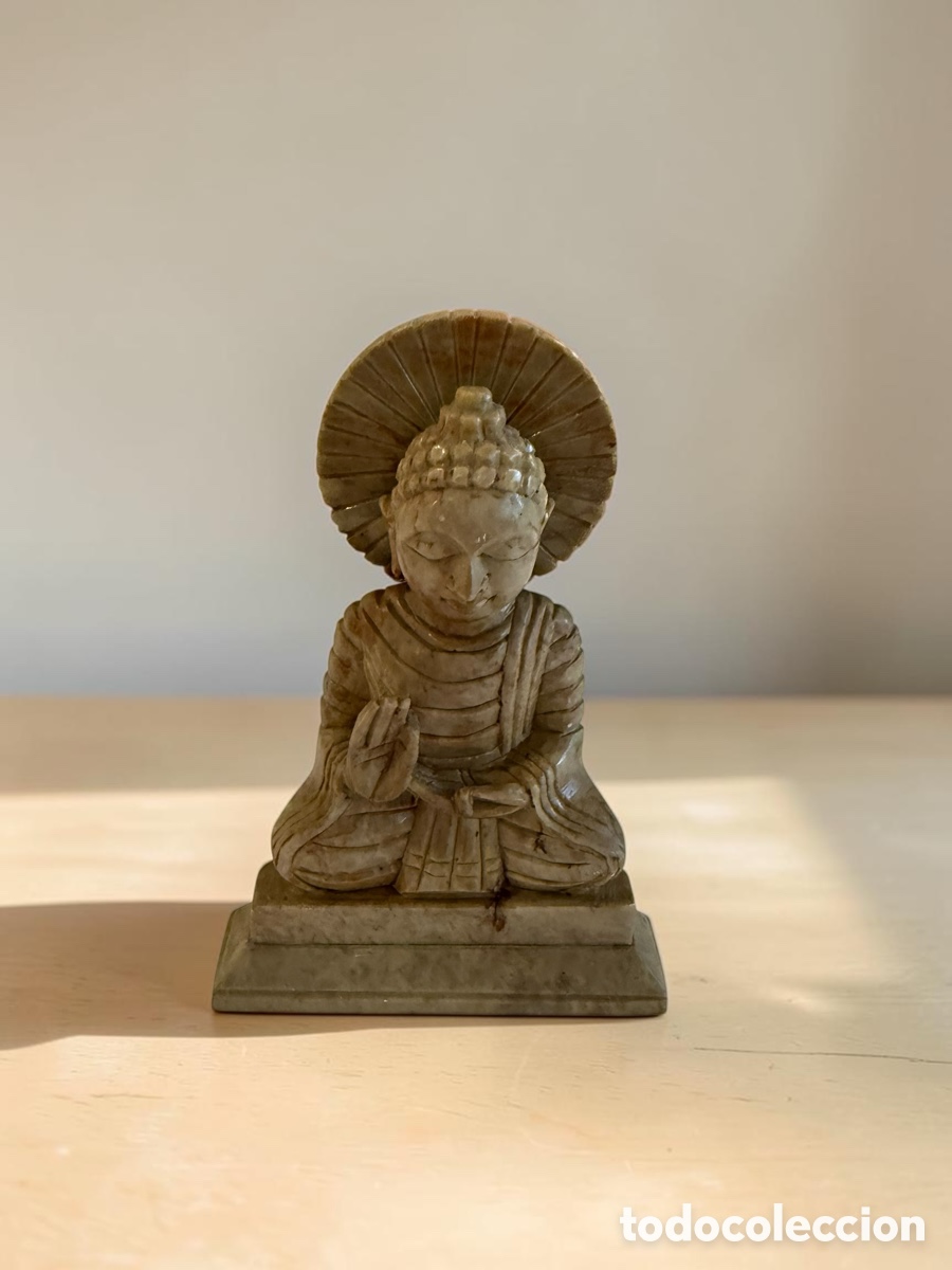 Antig&uuml;edades: Buda de marmol 16 cm - Foto 5