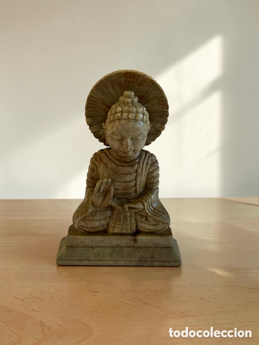 Antig&uuml;edades: Buda de marmol 16 cm - Foto 7