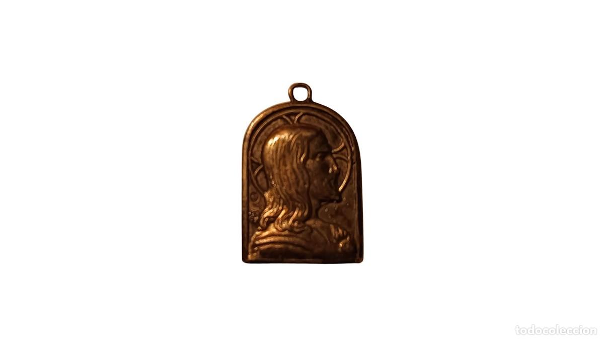 Oggetti Antichi: Medalla Religiosa Antigua de Jes&uacute;s - Plata de Ley 0.925 - Fecha Conmemorativa 9 Nov 1945