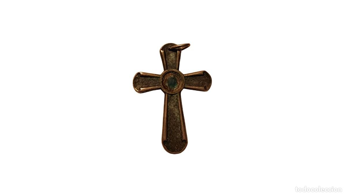 Oggetti Antichi: Crucifijo Franc&eacute;s Vintage - Bronce - A&ntilde;os 81