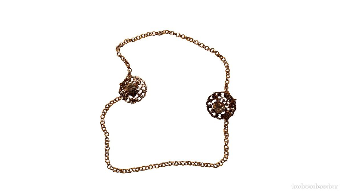 Oggetti Antichi: Broche Doble Vintage - Estilo A&ntilde;os 80 - Elegante y Dorado