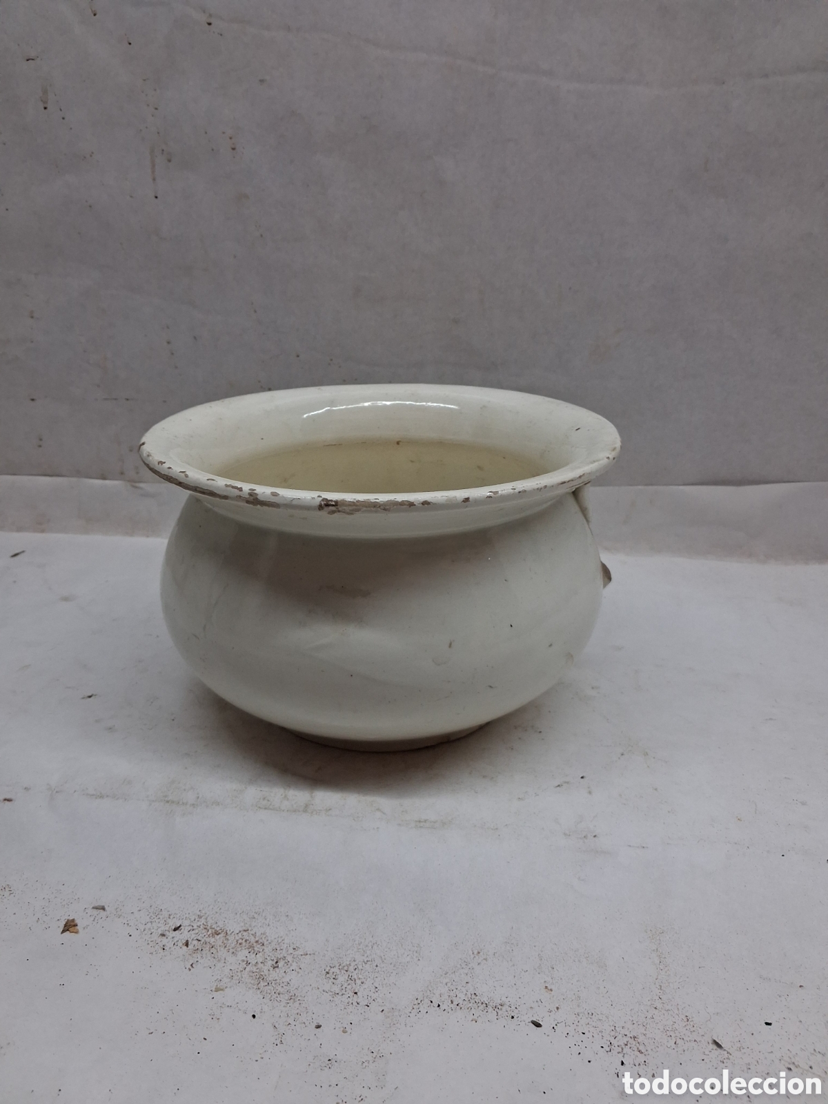 Antig&uuml;edades: orinal porcelana blanca - Foto 4