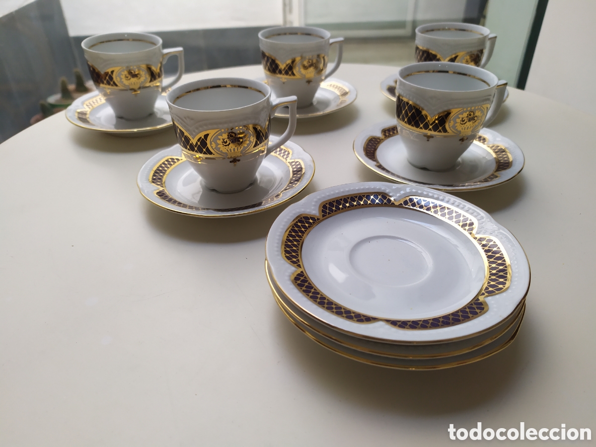 Antig&uuml;edades: Resto de juego de cafe en porcelana Graf Von Henneberg - Made in Germany