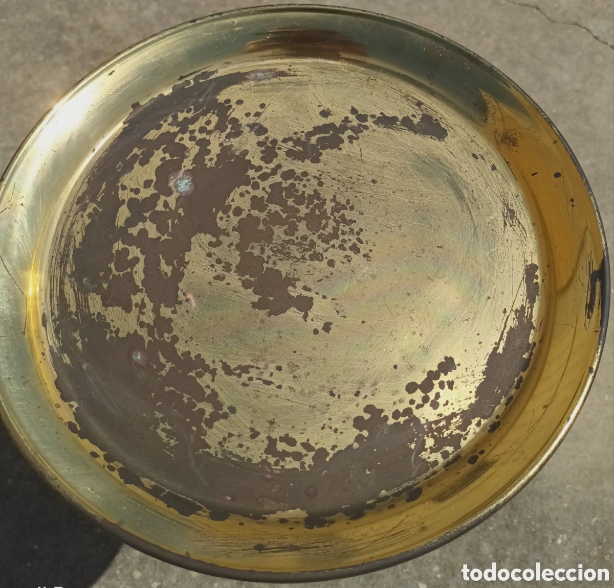 Antig&uuml;edades: CUBITERA CON PIE. METALICA. - Foto 3