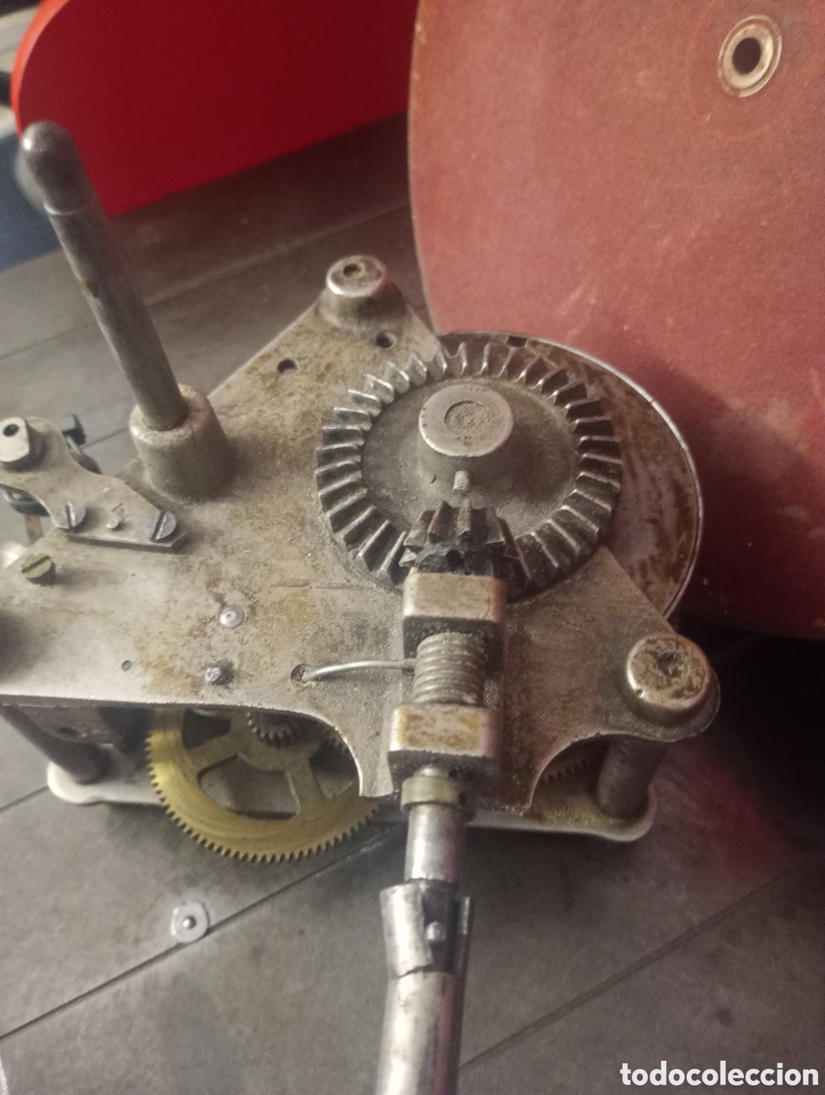 Antig&uuml;edades: Motor de gram&oacute;fono con plato y manivela - Foto 5