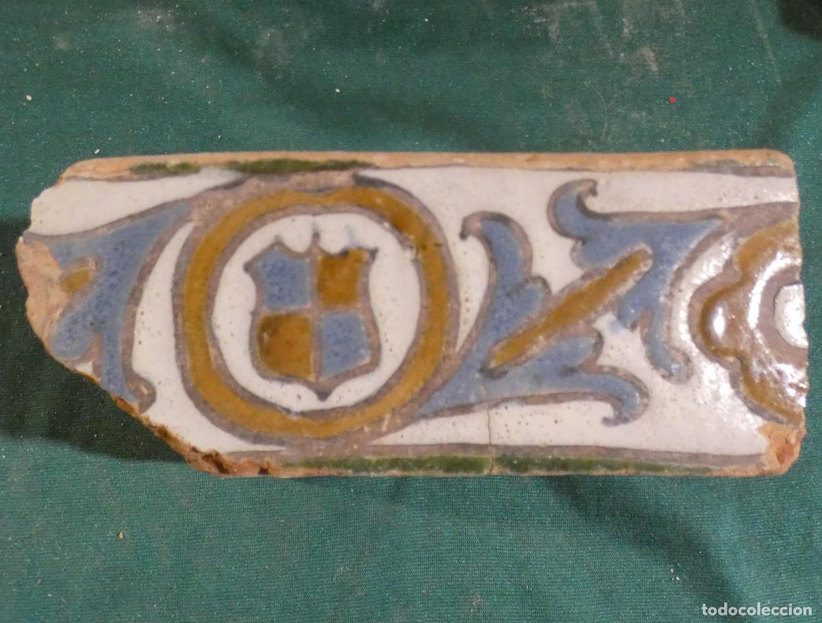 Antig&uuml;edades: Azulejo Espa&ntilde;ol, Toledo Alizar Cuerda seca siglo 16