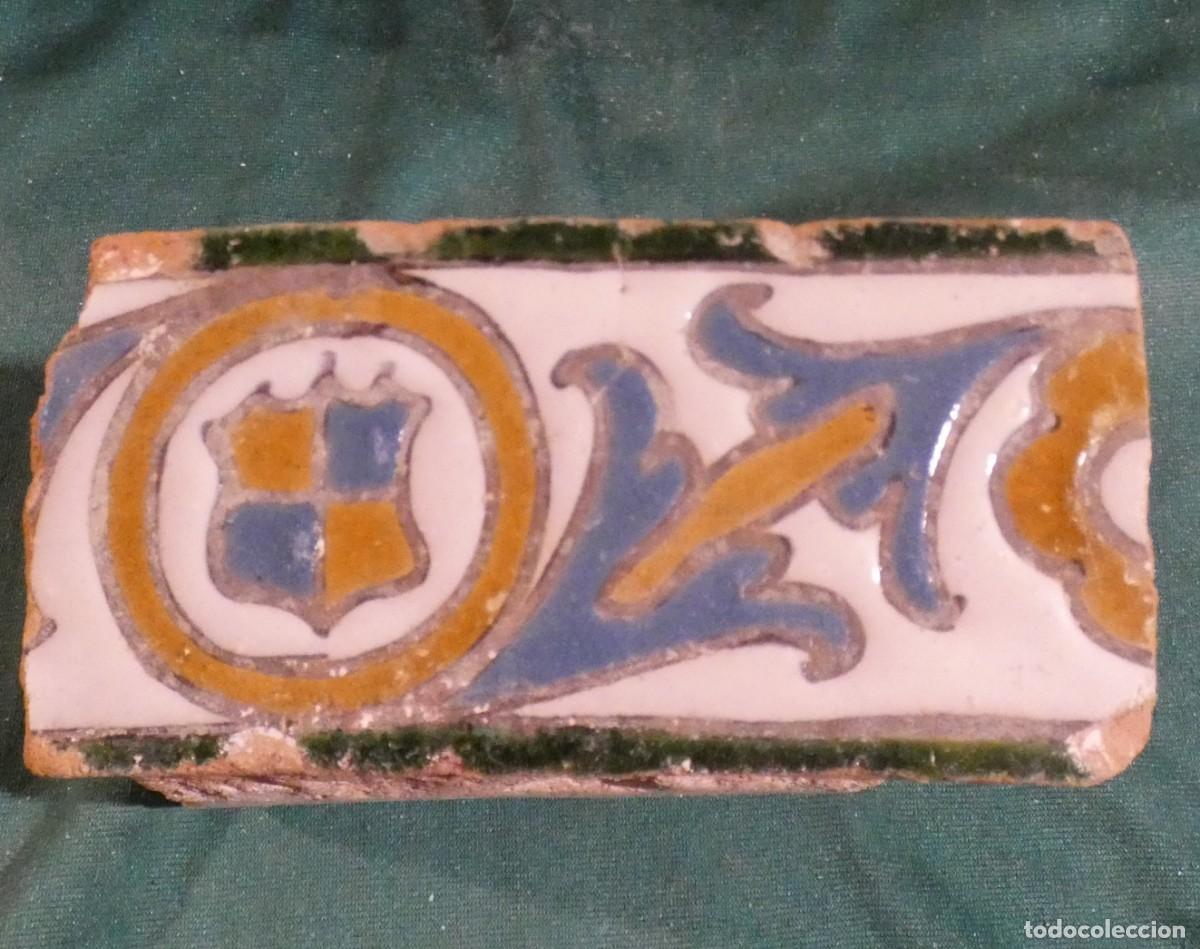 Antig&uuml;edades: Azulejo Espa&ntilde;ol, Toledo Alizar Cuerda seca siglo 16