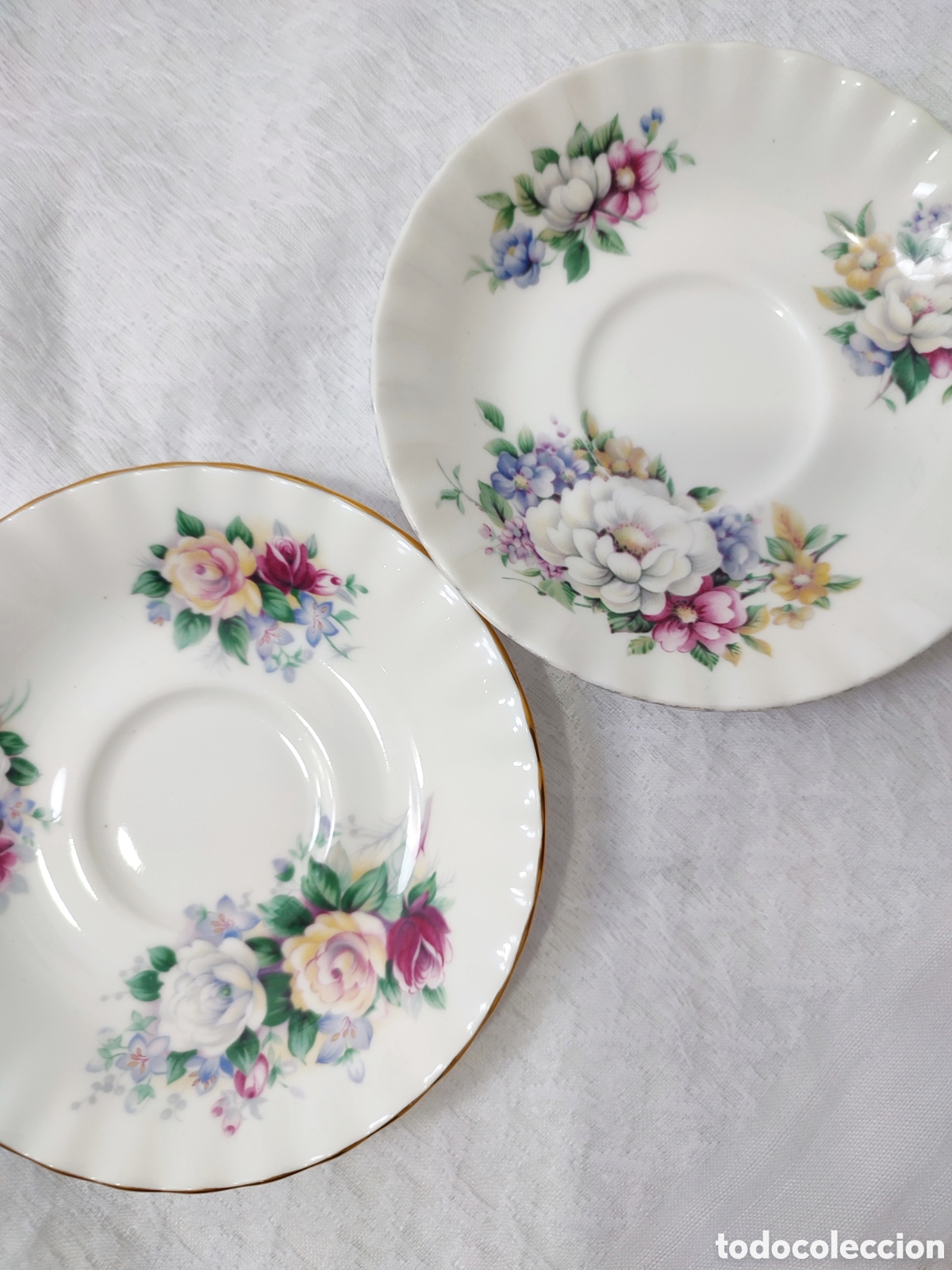 Antig&uuml;edades: Platos para pan vintage Royal Albert porcelana inglesa