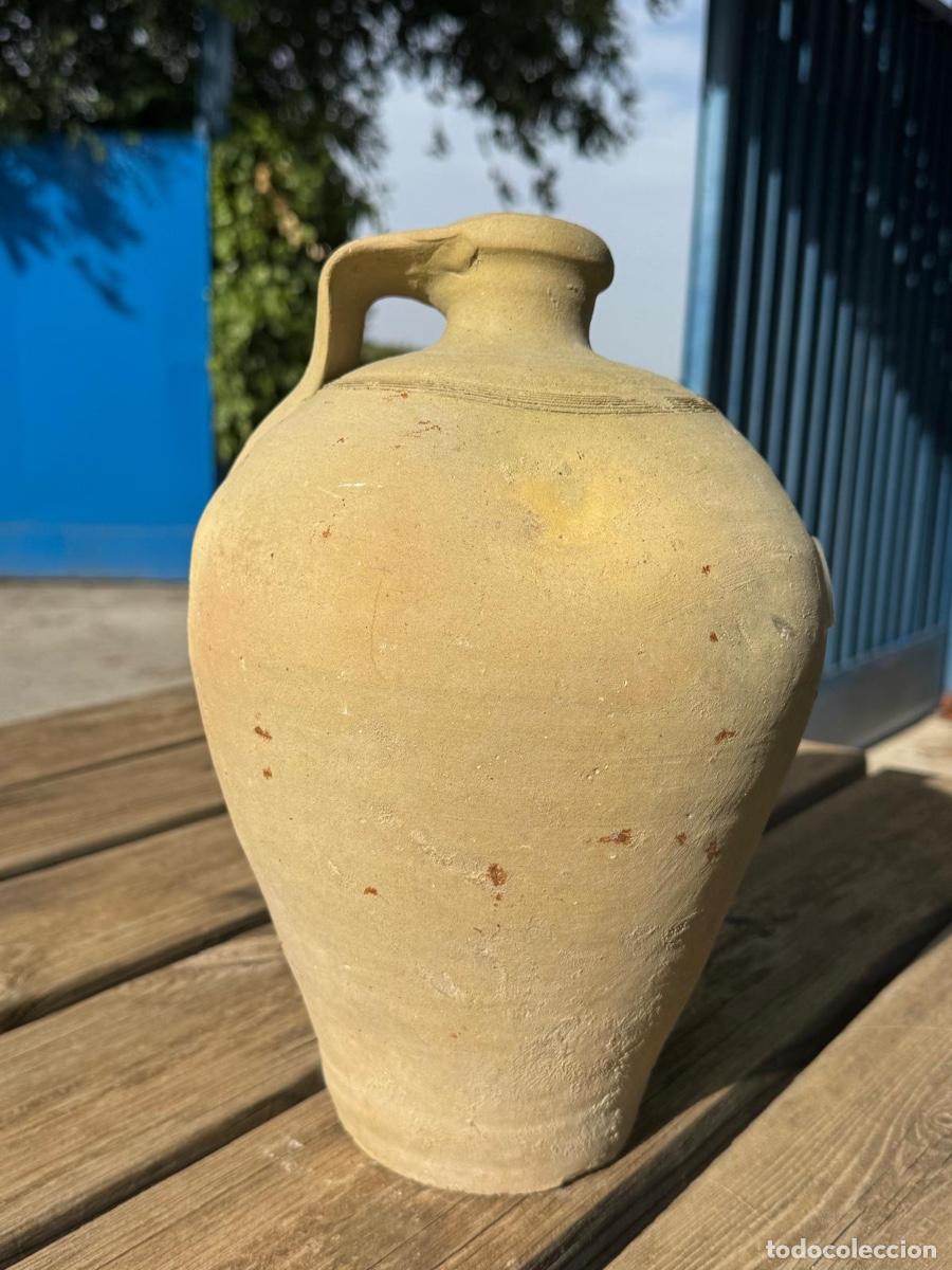 Antiques: Cantaro antiguo uso terracota barro tapon 30x23cms