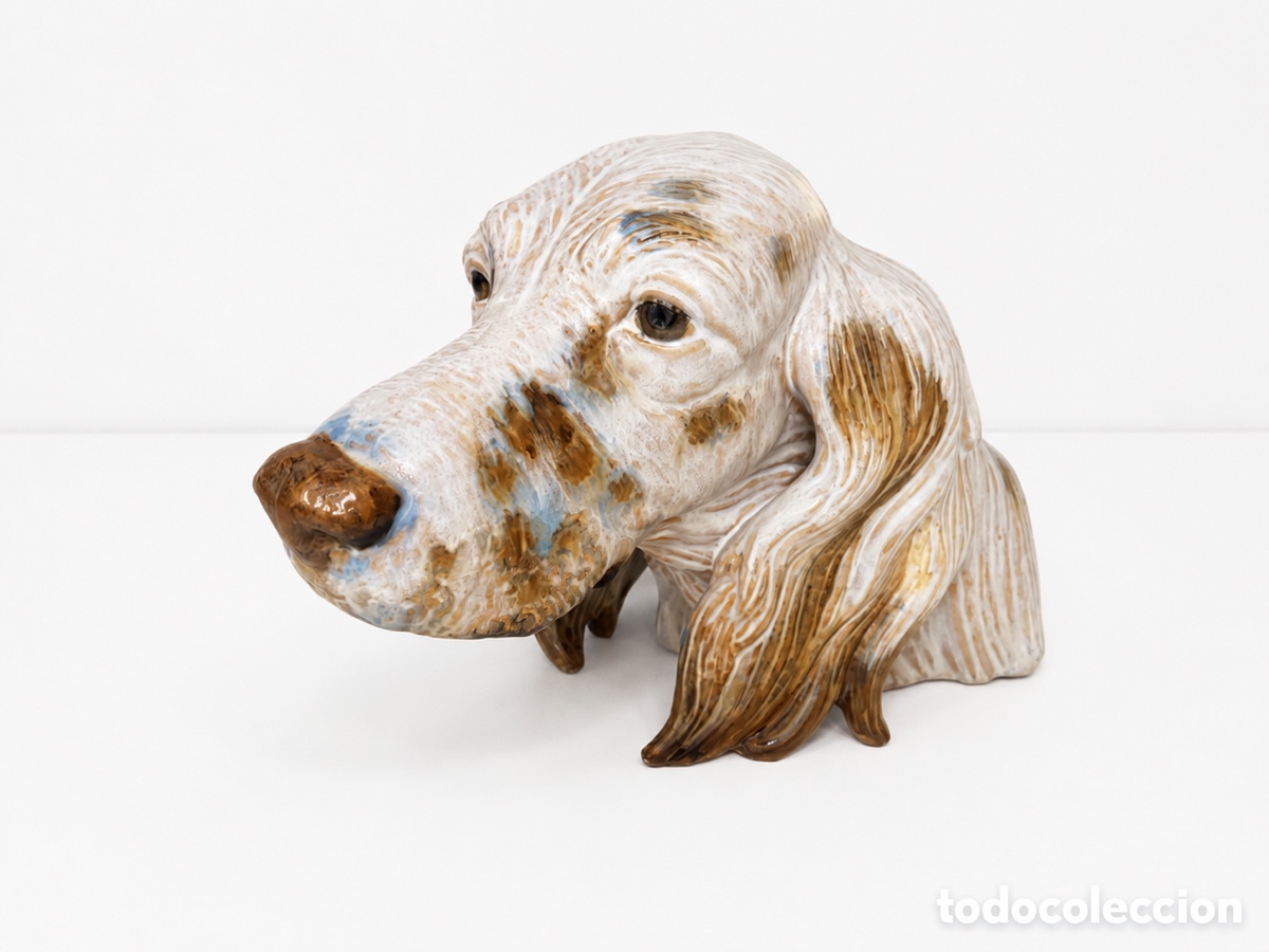 Antig&uuml;edades: Escultura Setter Ingl&eacute;s Lladr&oacute; by Juan de la Huerta , Espa&ntilde;a 1971-1981