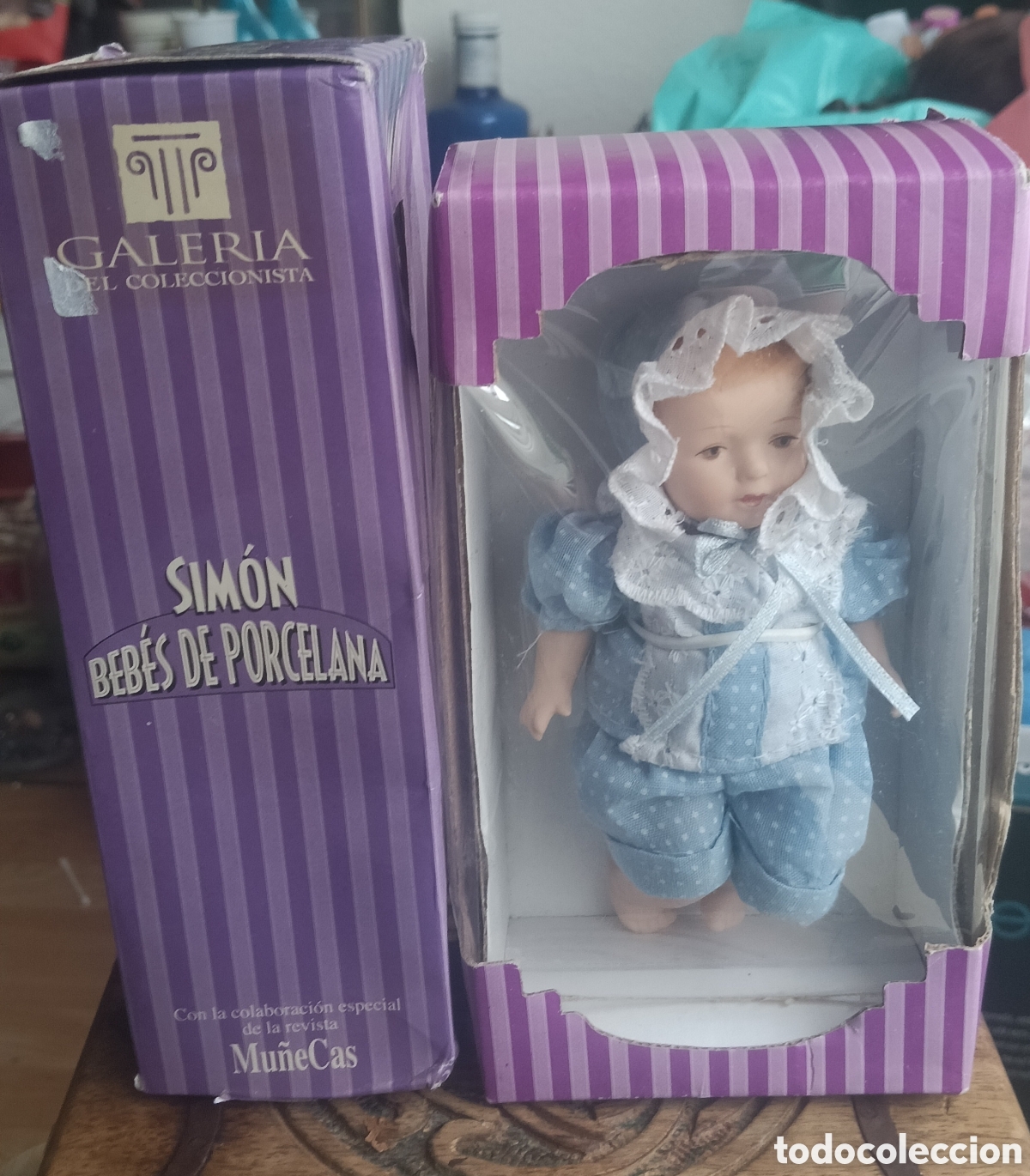 Antig&uuml;edades: 2 mu&ntilde;ecas de porcelana 15 cm aprox - Foto 2
