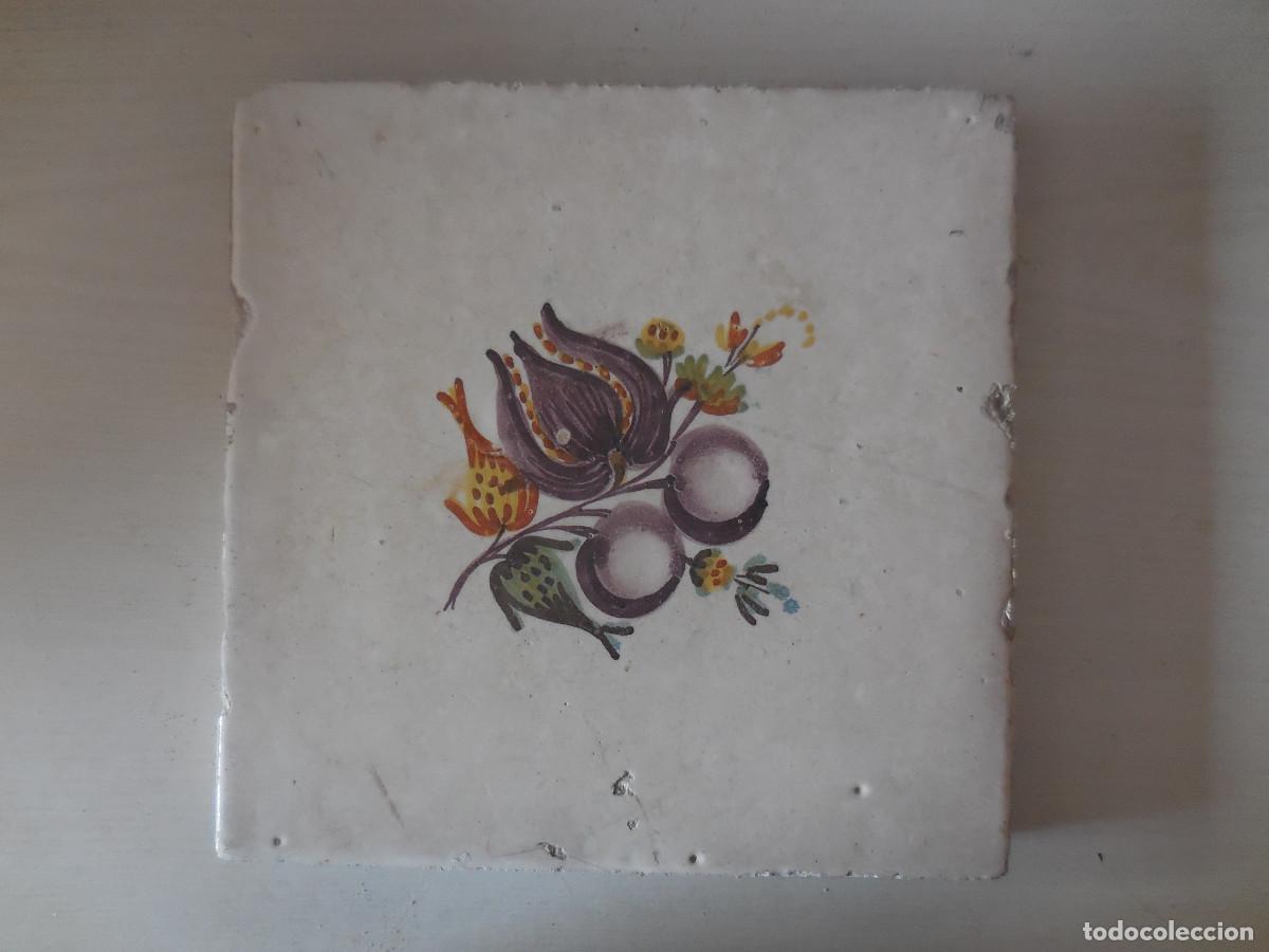 Antiquit&eacute;s: AZULEJO. RAMILLETE CON FRUTAS. VALENCIA. PRINCIPIO SIGLO XIX. ORIGINAL&iexcl;&iexcl;&iexcl;