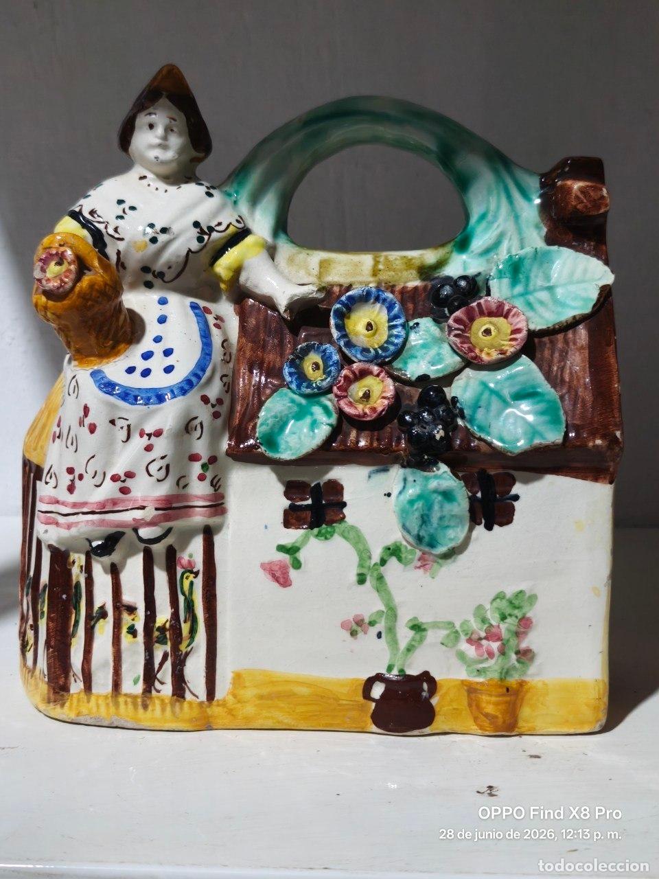 Antiquit&eacute;s: Botijo decorativo barraca valenciana - Ceramica de Manises