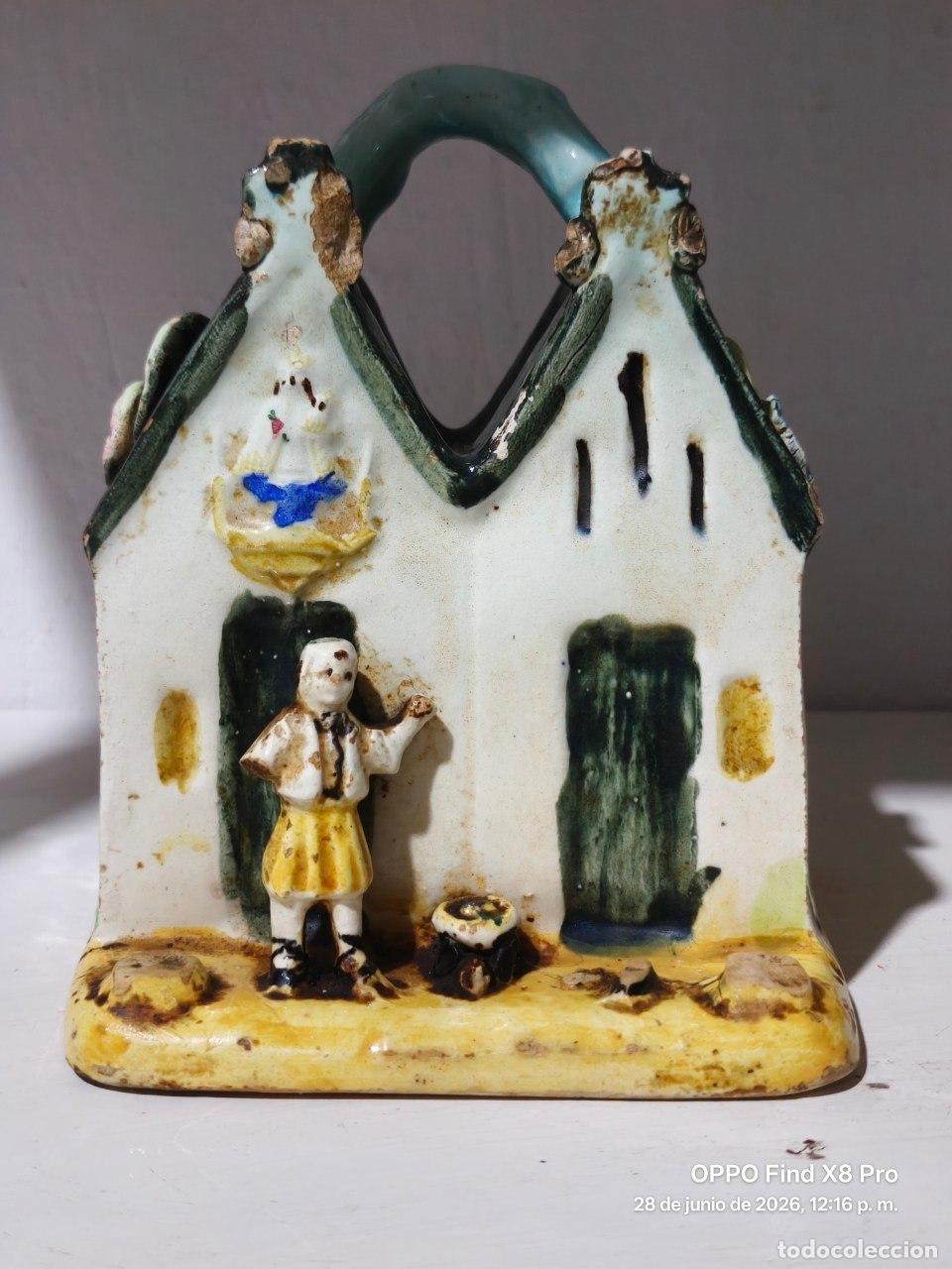 Antig&uuml;edades: Botijo barraca valenciana Recuerdo de Valencia - Ceramica de Manises