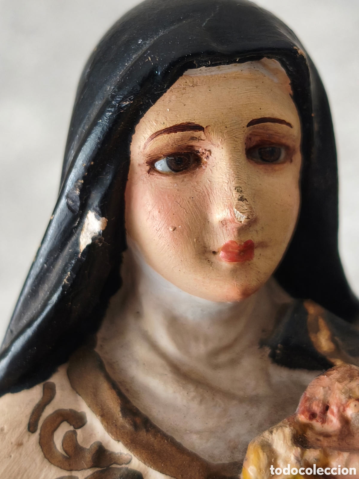 Oggetti Antichi: ANTIGUA TALLA SANTA TERESITA DEL NI&Ntilde;O JESUS OLOT