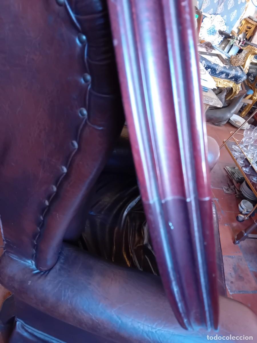 Antig&uuml;edades: Espejo redondo con luna biselada, d&eacute;cada de los 50/60 - Foto 4