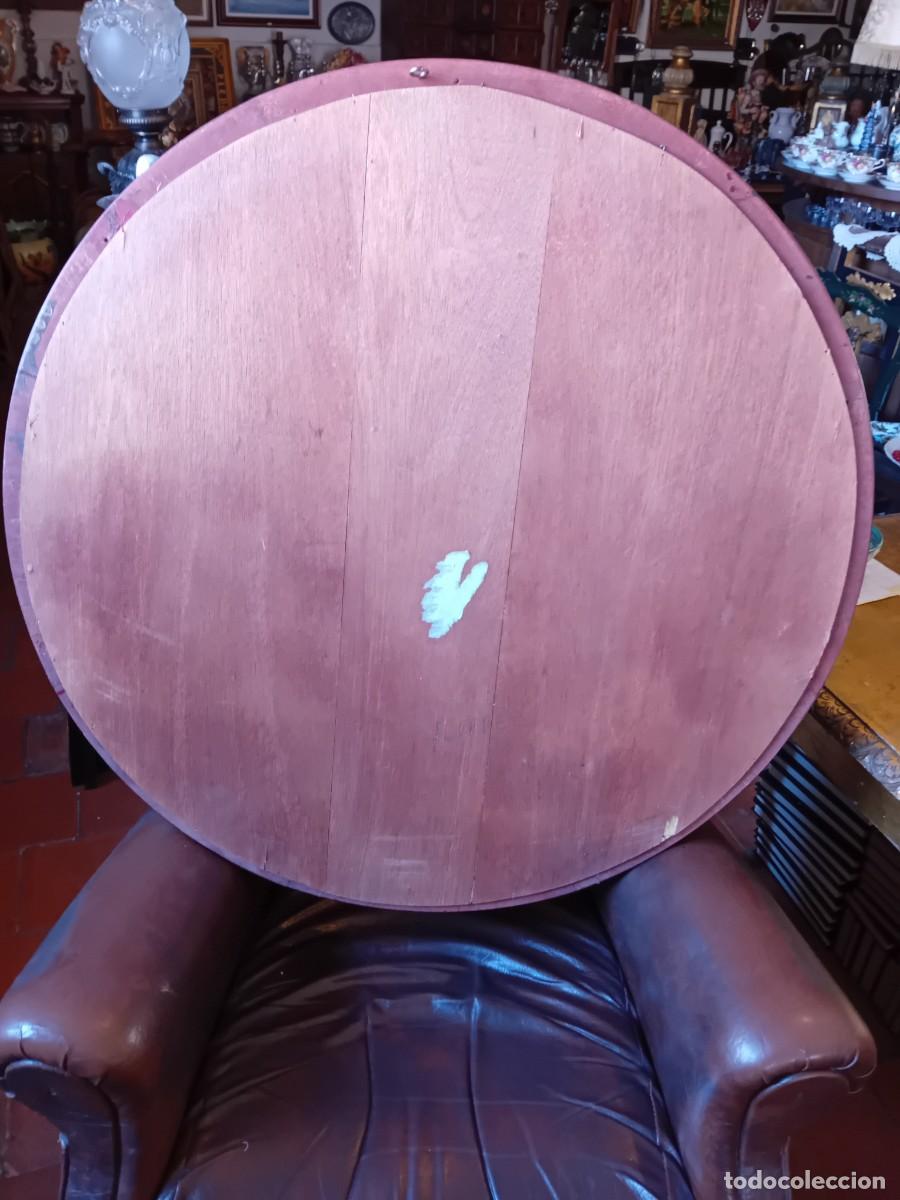 Antig&uuml;edades: Espejo redondo con luna biselada, d&eacute;cada de los 50/60 - Foto 5