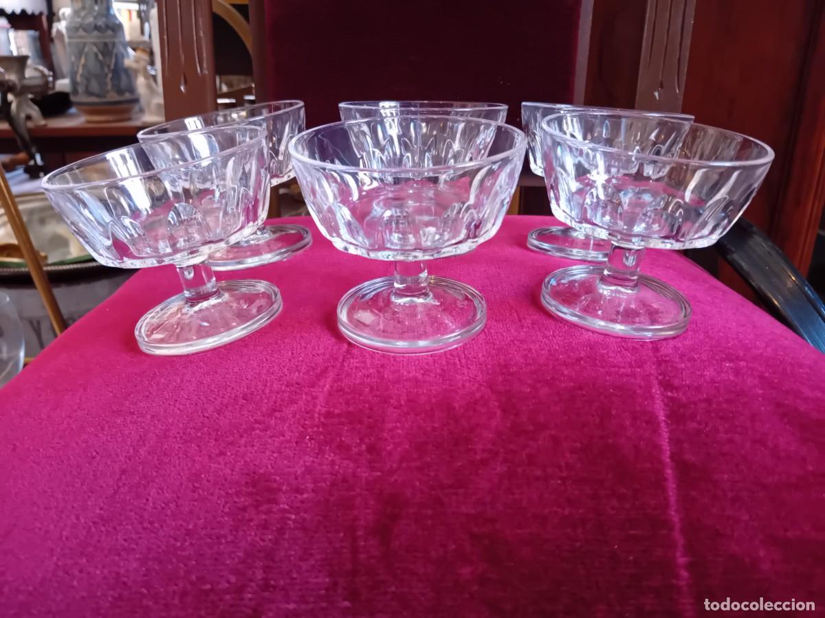 Antig&uuml;edades: 6 copas de helado Arcoroc Francia - Foto 1