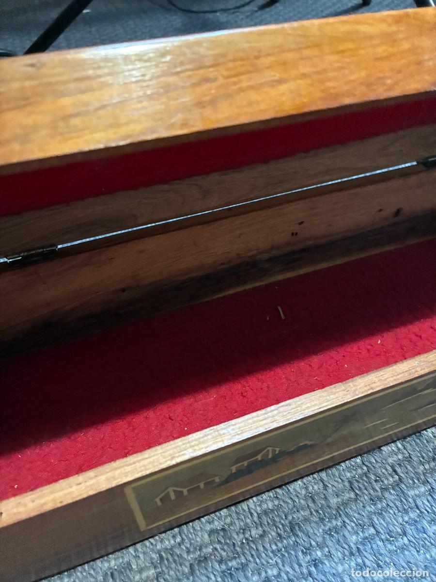 Antig&uuml;edades: CAJA ESTUCHE PLUMIER CON MARQUETERIA - Foto 2