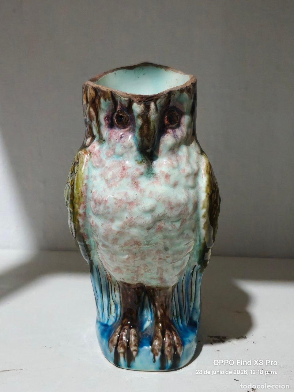 Antig&uuml;edades: Jarra buho decorativa - Ceramica de Manises