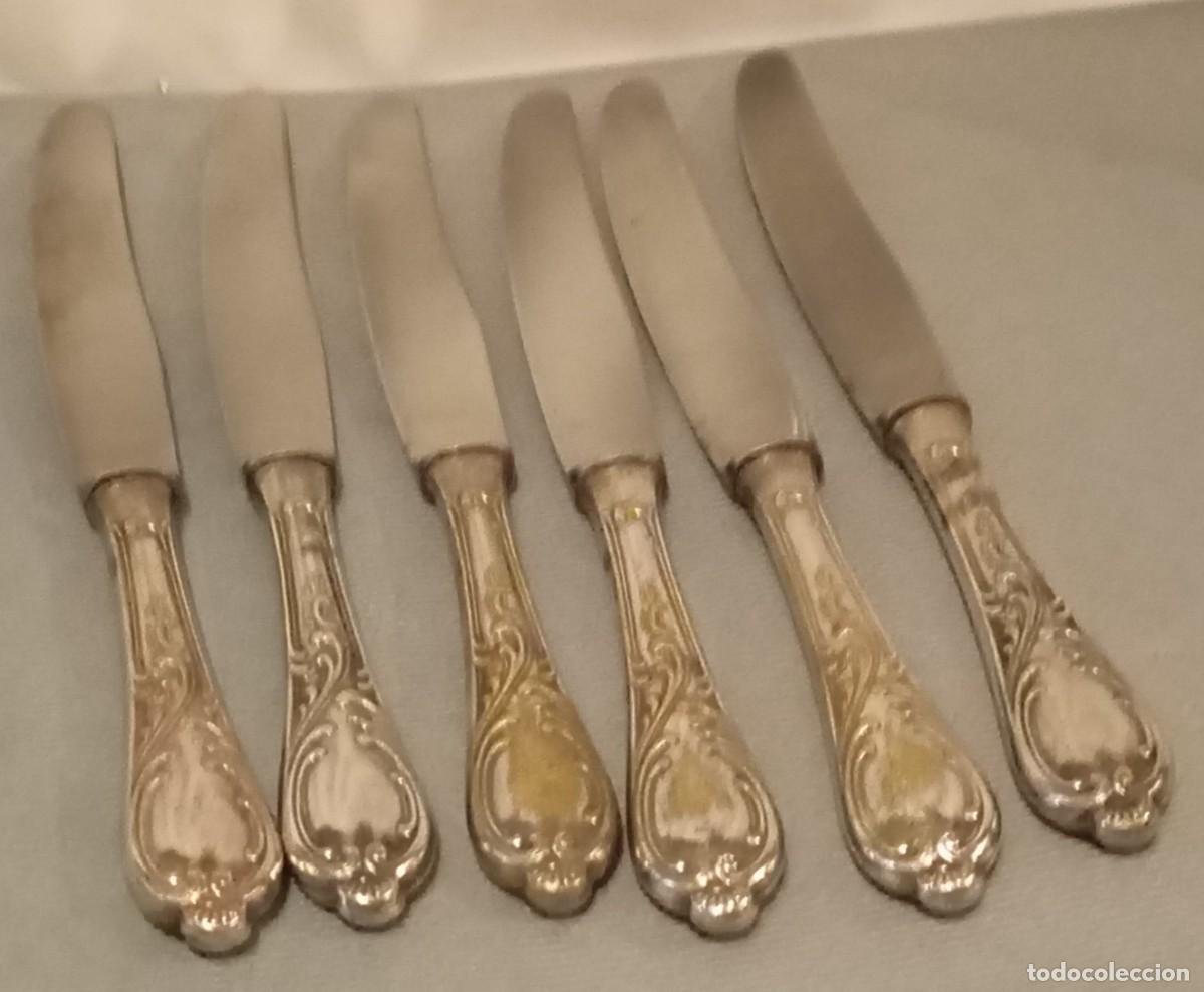 Antig&uuml;edades: 6 Cuchillos Vintage Wirths Solingen. Conjunto de seis cuchillos de mesa con un dise&ntilde;o cl&aacute;sico